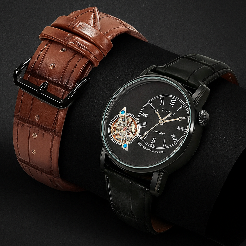 Luxury Leather Strap Wrist Watch – TOMI T-103