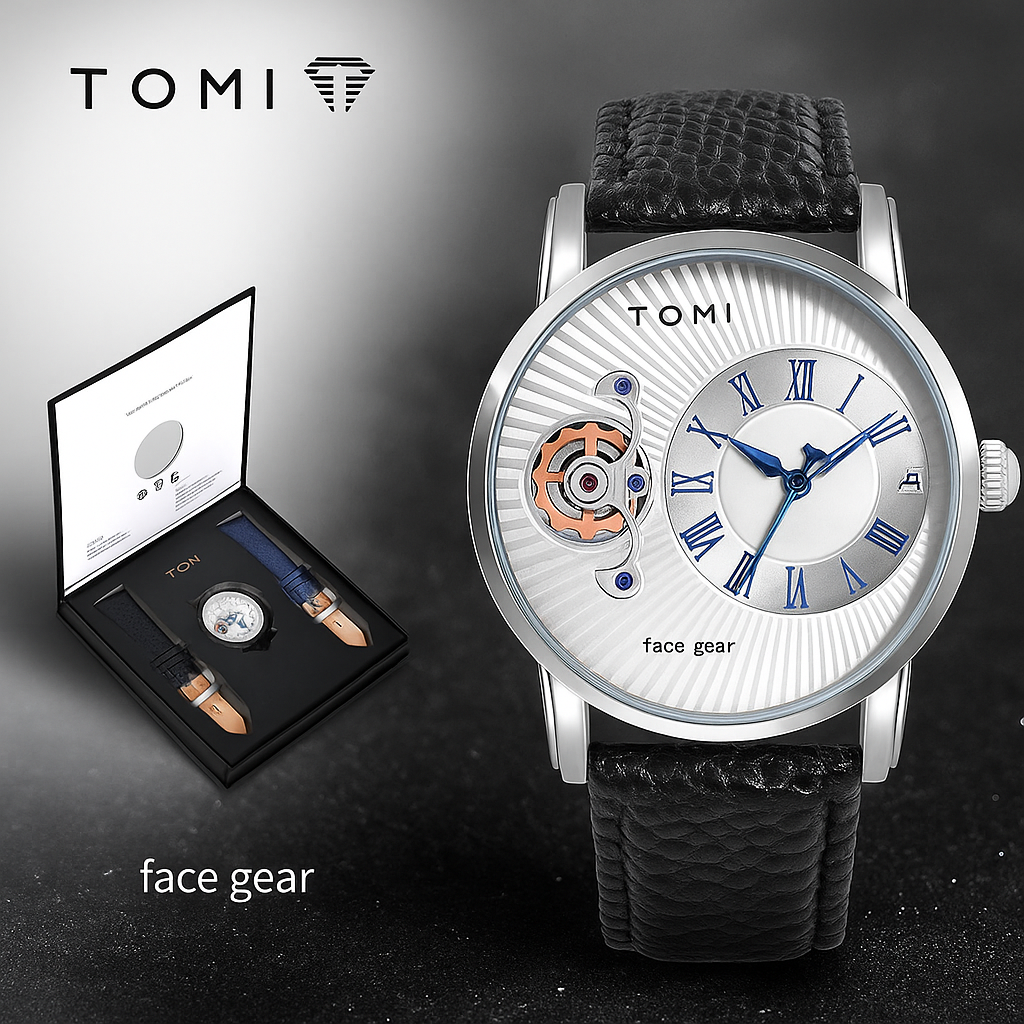 Luxury Leather Strap Wrist Watch – TOMI T-104