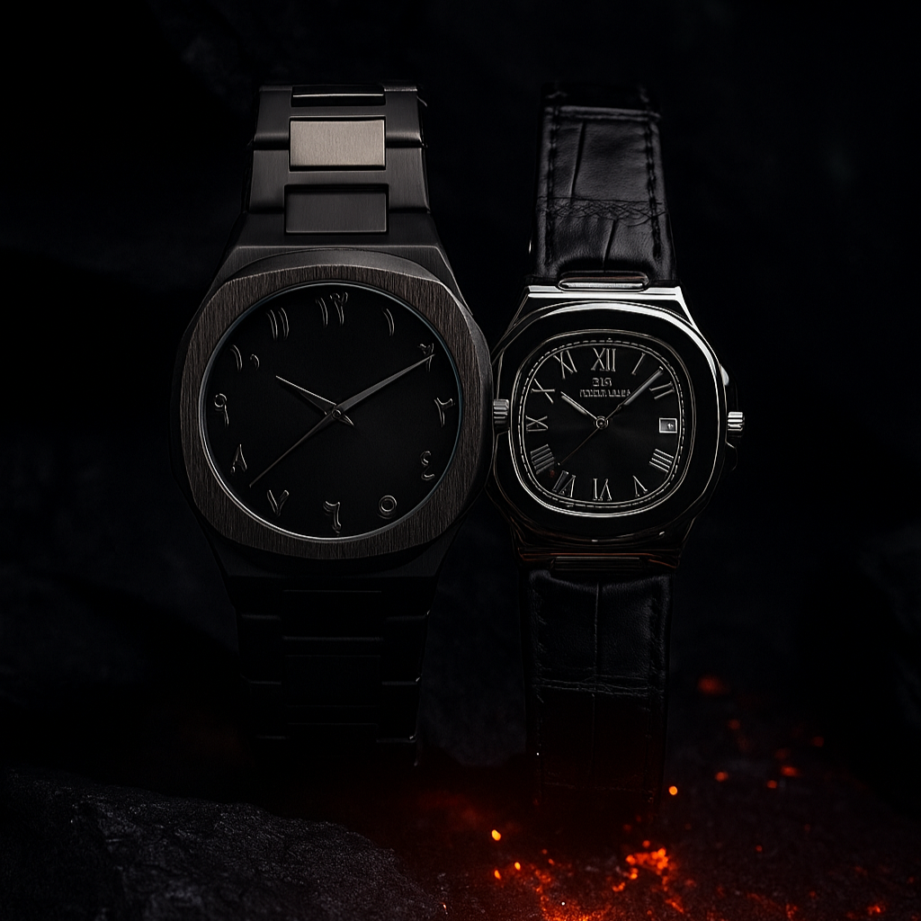 🔥 2 Luxury Watches Combo – Patek Philippe Inspired, Arabic Aura