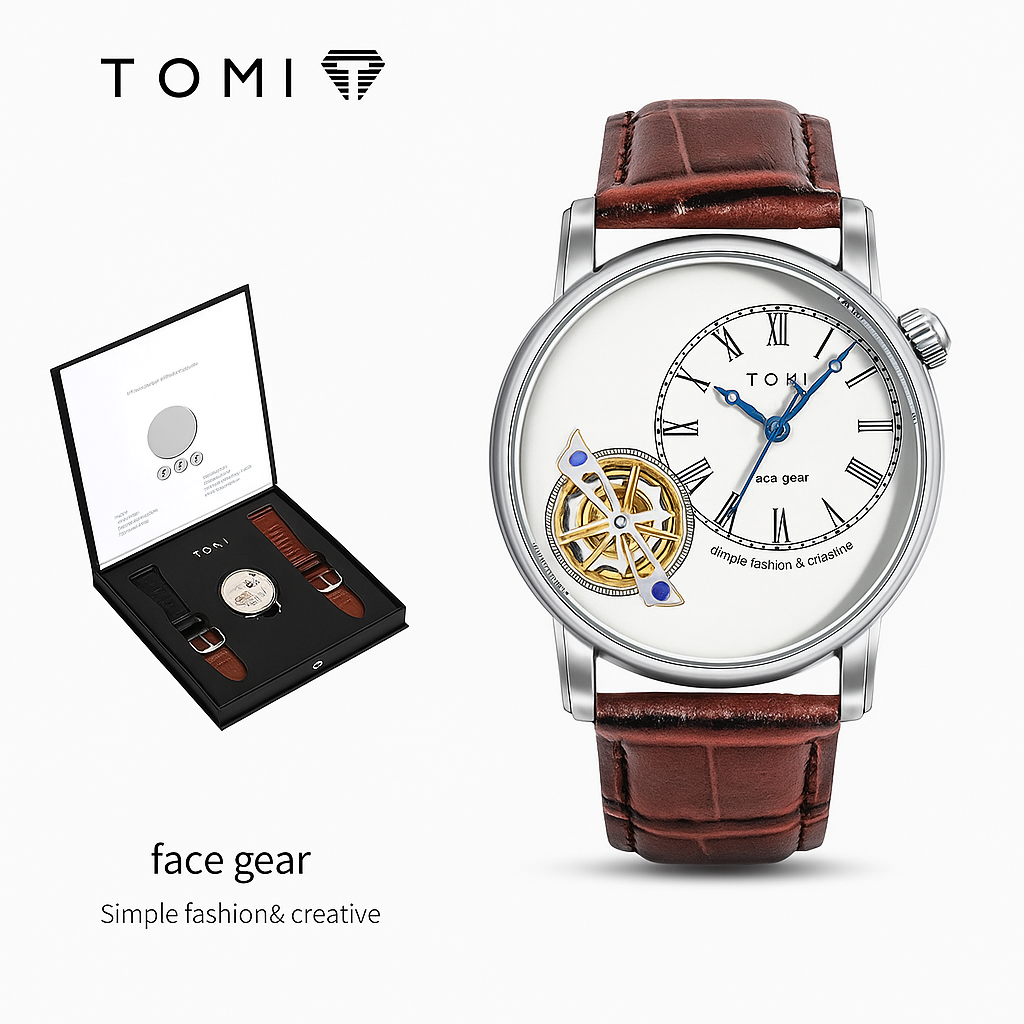 Luxury Leather Strap Wrist Watch – TOMI T-103
