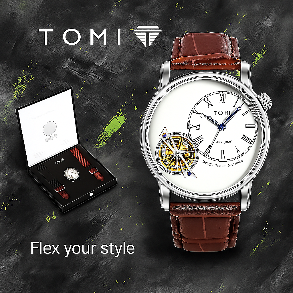 Luxury Leather Strap Wrist Watch – TOMI T-103