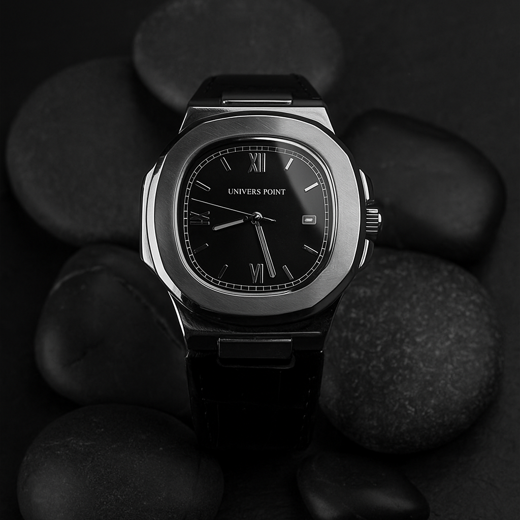 Universe Point Luxury Leather Strap Watch – Inspired by Patek Philippe Nautilus